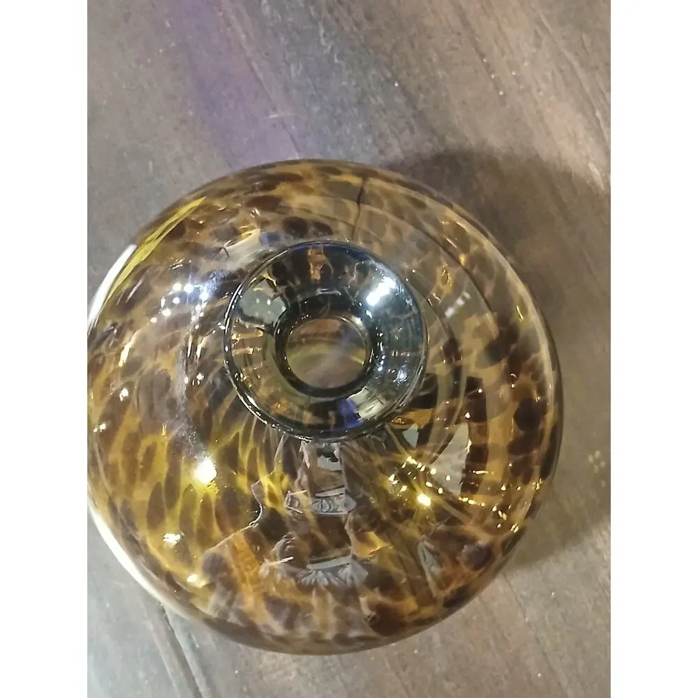 Vintage Tortoiseshell Blown Glass Vase 8